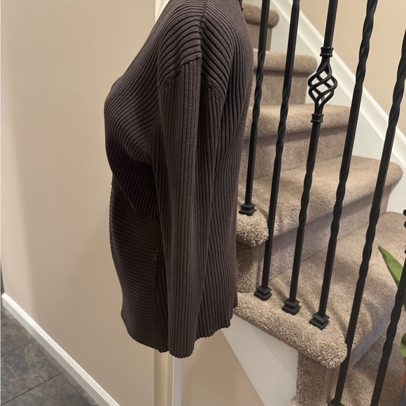 August Silk Chocolate V-Neck Sweater 18”PTP (EUC) - Picture 3 of 5